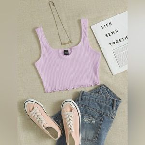 Purple Cropped SHEIN Tank